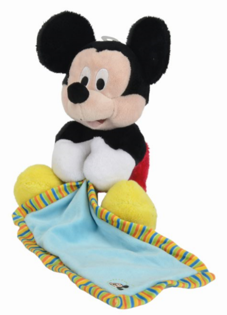  peluche mickey mouchoir bleu rouge jaune 